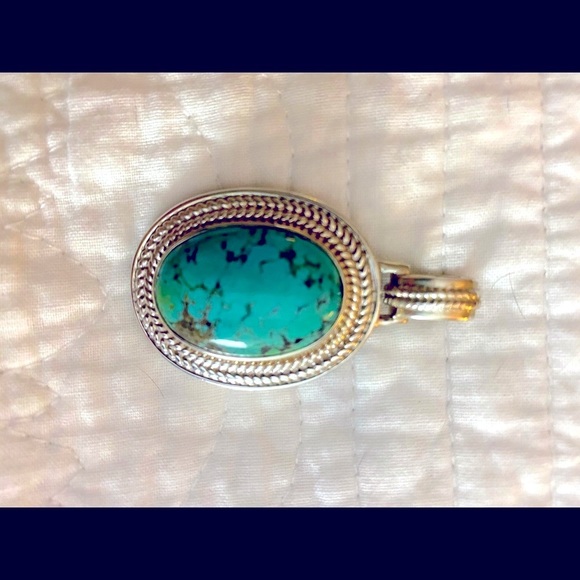 Jewelry - Turquoise Sterling Silver Pendant NWOT
